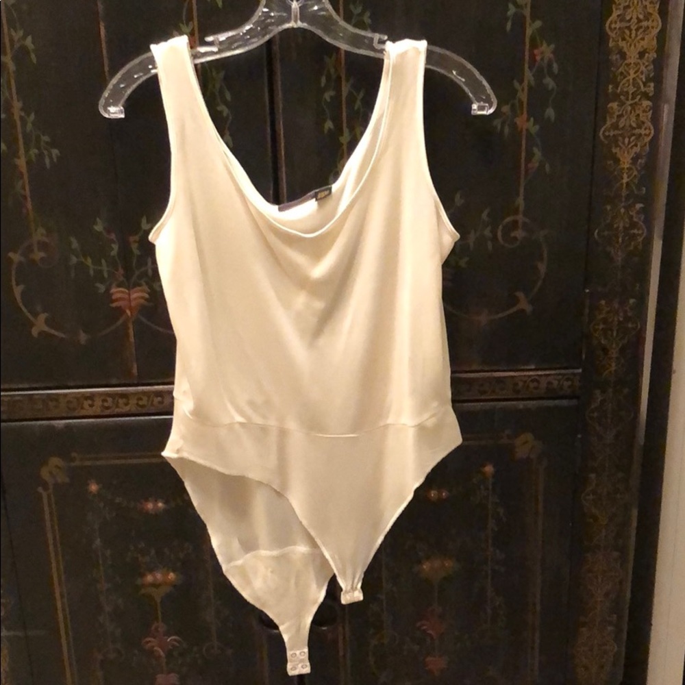 Donna Karen vintage bodysuit, size medium cream
